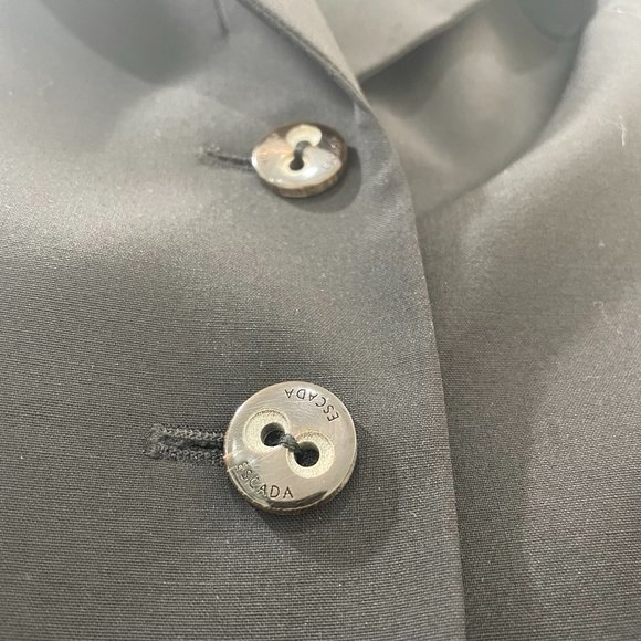ESCADA {34} Black Jacket Wool 2-Button - Picture 5 of 5